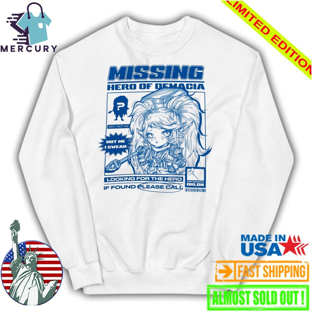 Poppy Missing Hero Of Demacia Shirt
