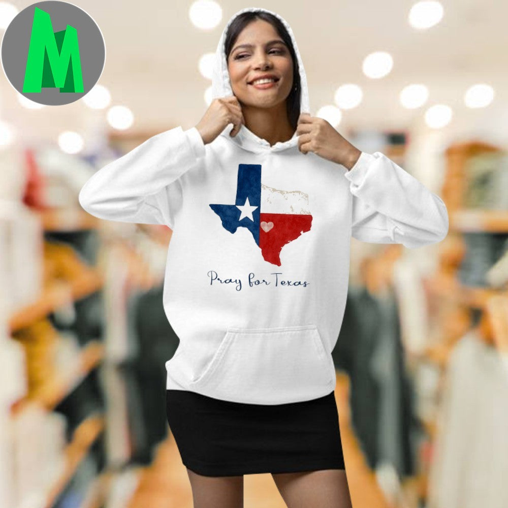 Pray for Texas Flag Map Support T-Shirt