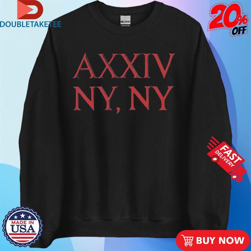Roman Numerals AXXIV NY NY T-shirts