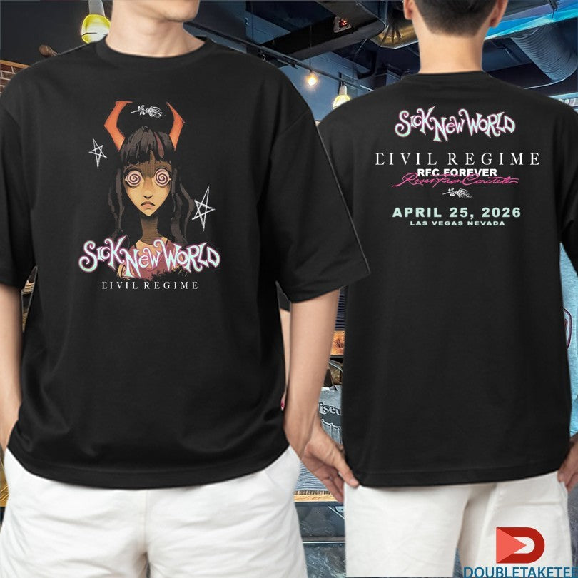 Sick New World Las Vegas Festival X Civil Regime On April 25 2026 The Devil Girl Face Shirts