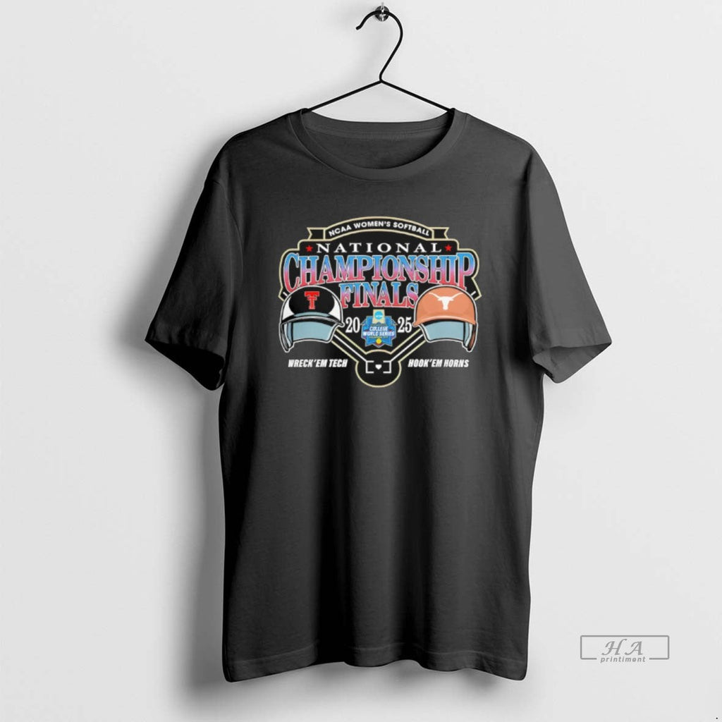 Official Texas Longhorns Vs Texas Tech Red Raiders 2025 Ncaa Softball Wcws Championship Finals Helmet T-Shirts, Hoodie, Sweatshirt