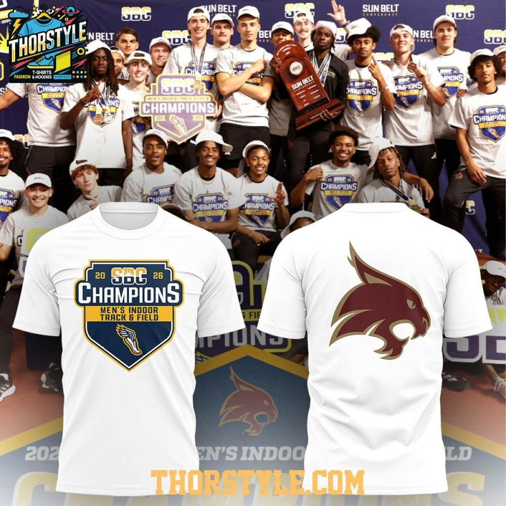 Texas State Bobcat Sun Belt 2026 Track & Field Champions Shirt
