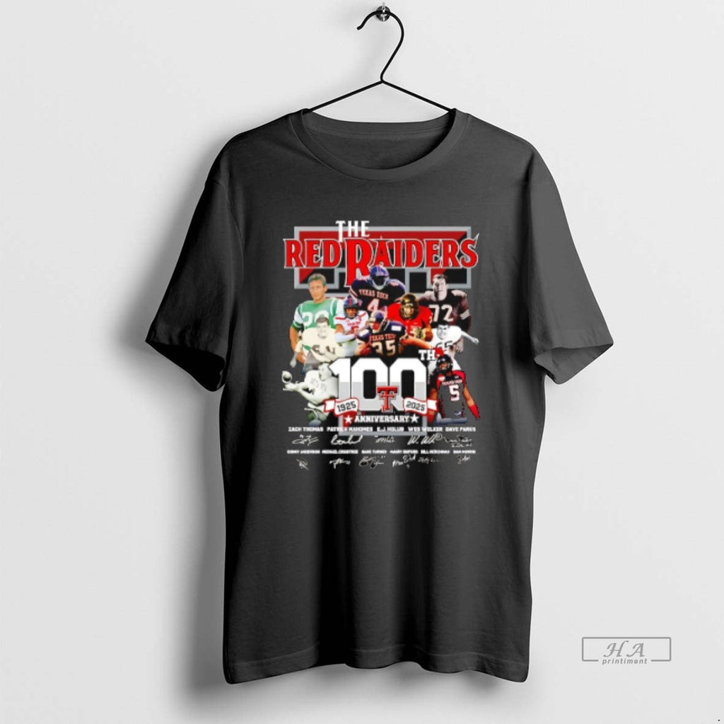 Official Texas Tech Red Raiders 100th Anniversary 1925 2025 Signatures T-Shirts, Hoodie, Sweatshirt