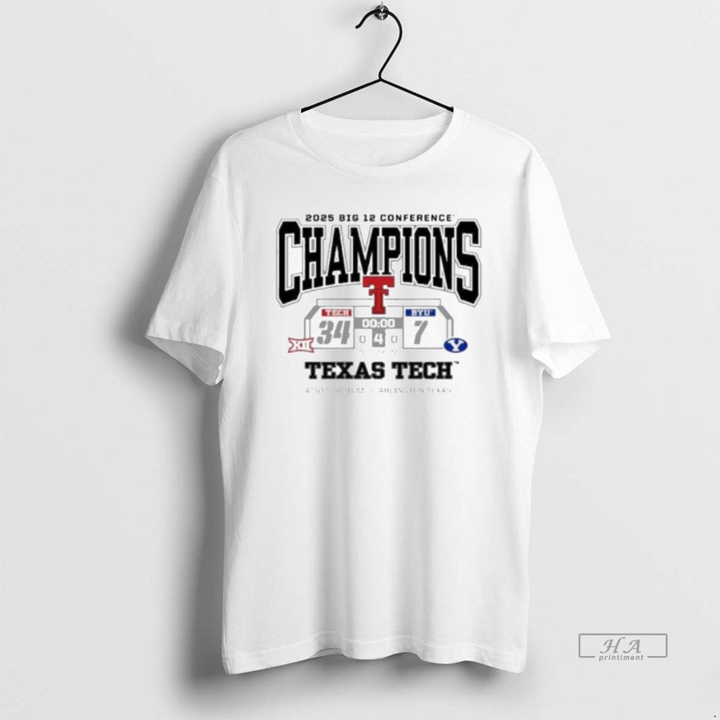 Official Texas Tech Red Raiders Vs Byu Cougars 2025 Big 12 Conference Champions T-Shirts, Hoodie, Sweatshirt