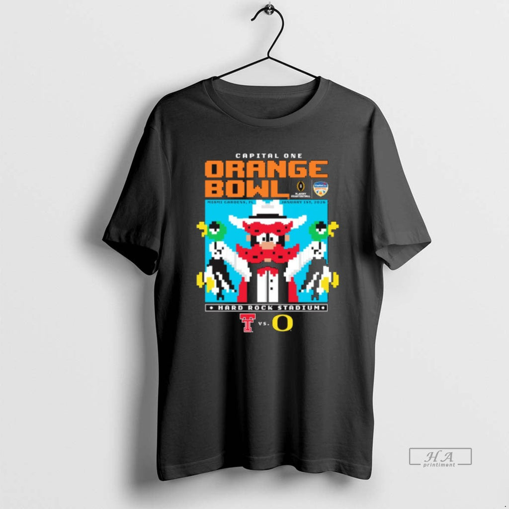 Official Texas Tech Vs Oregon 2025 Orange Bowl Jan 1 Hard Rock Stadium Miami Gardens T-Shirts, Hoodie, Sweatshirt