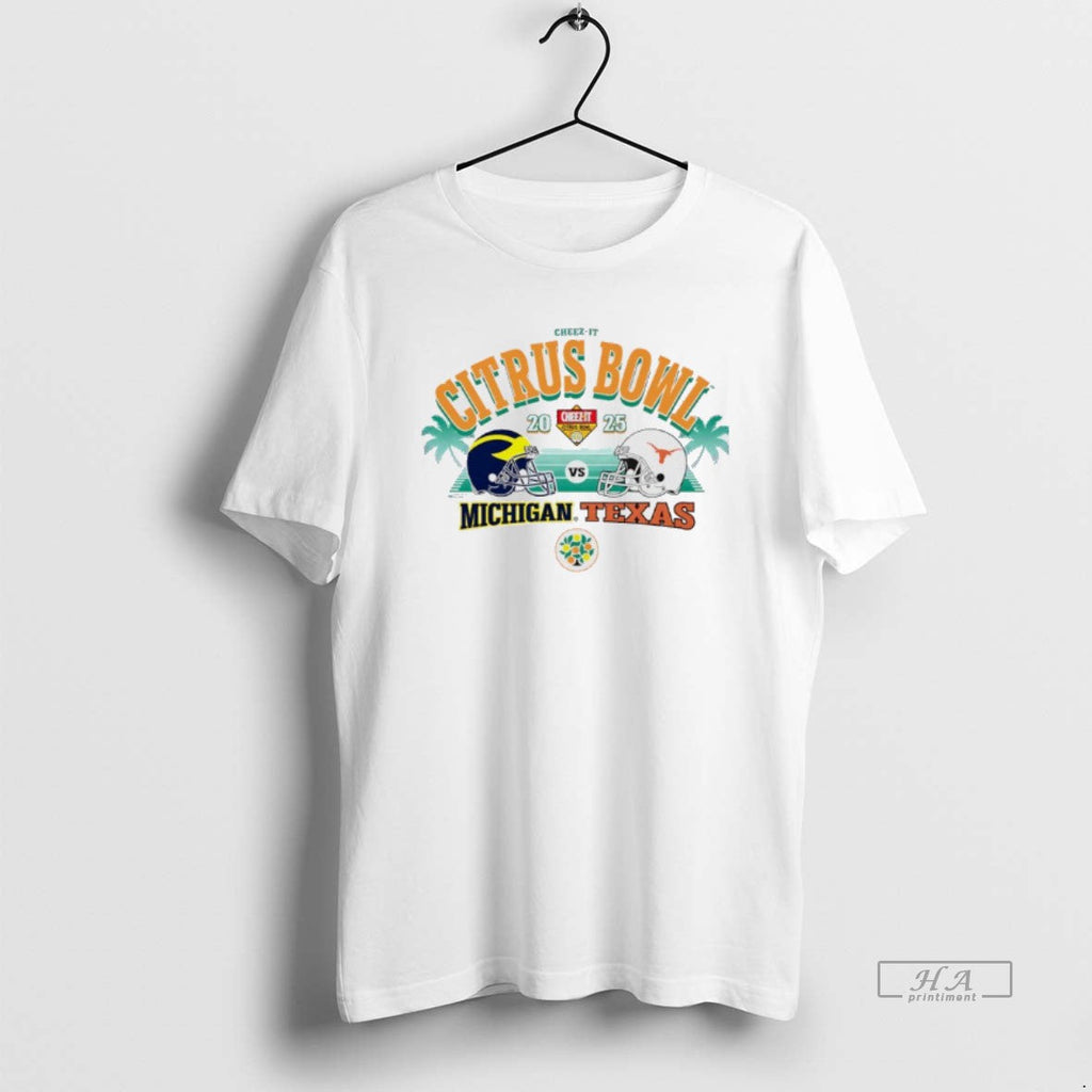 Official Texas Vs Michigan 2025 Cheez Citrus Bowl 2 Team Helmets Stadium T-Shirts, Hoodie, Sweatshirt