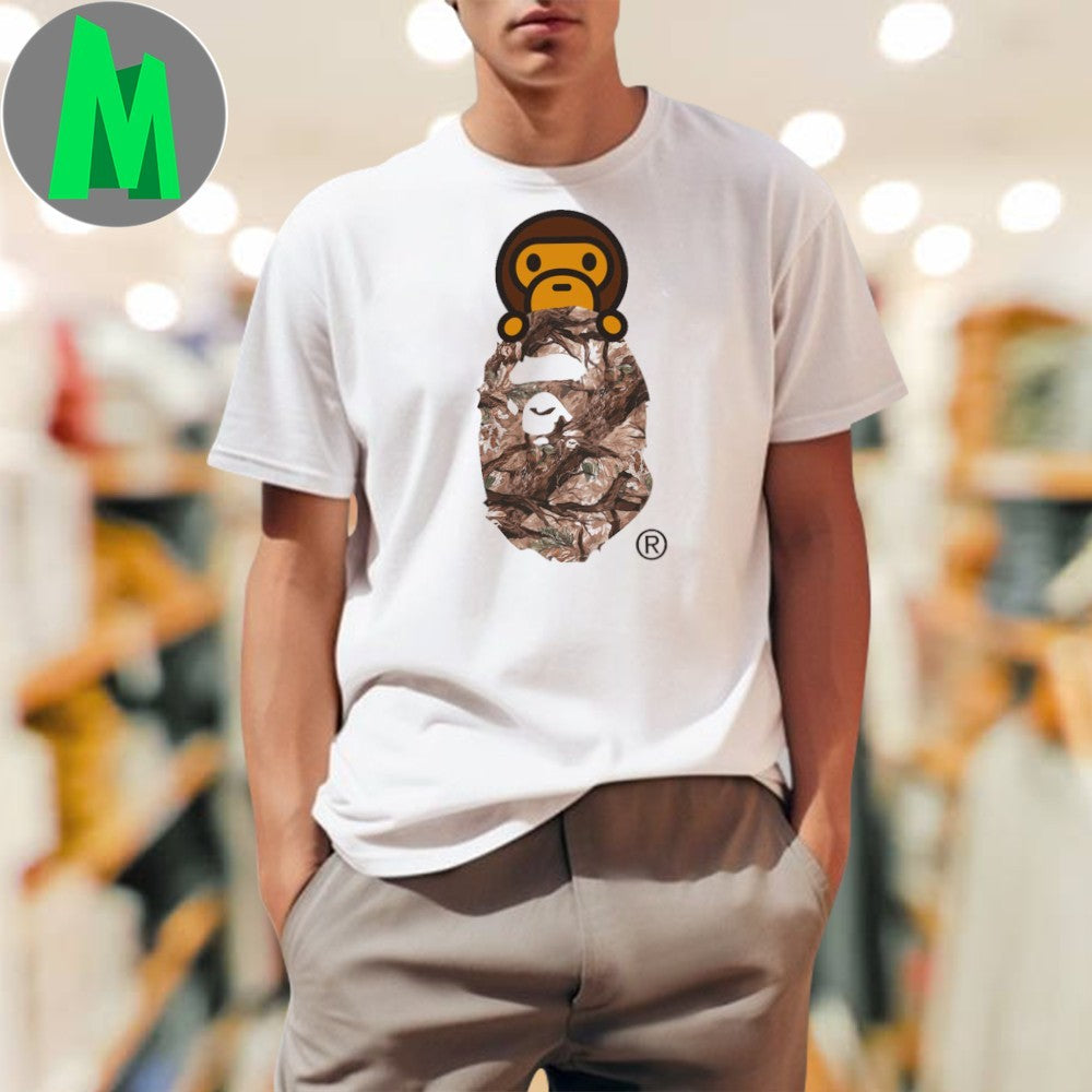 Tree Edge Camo Milo On Ape Head Shirt