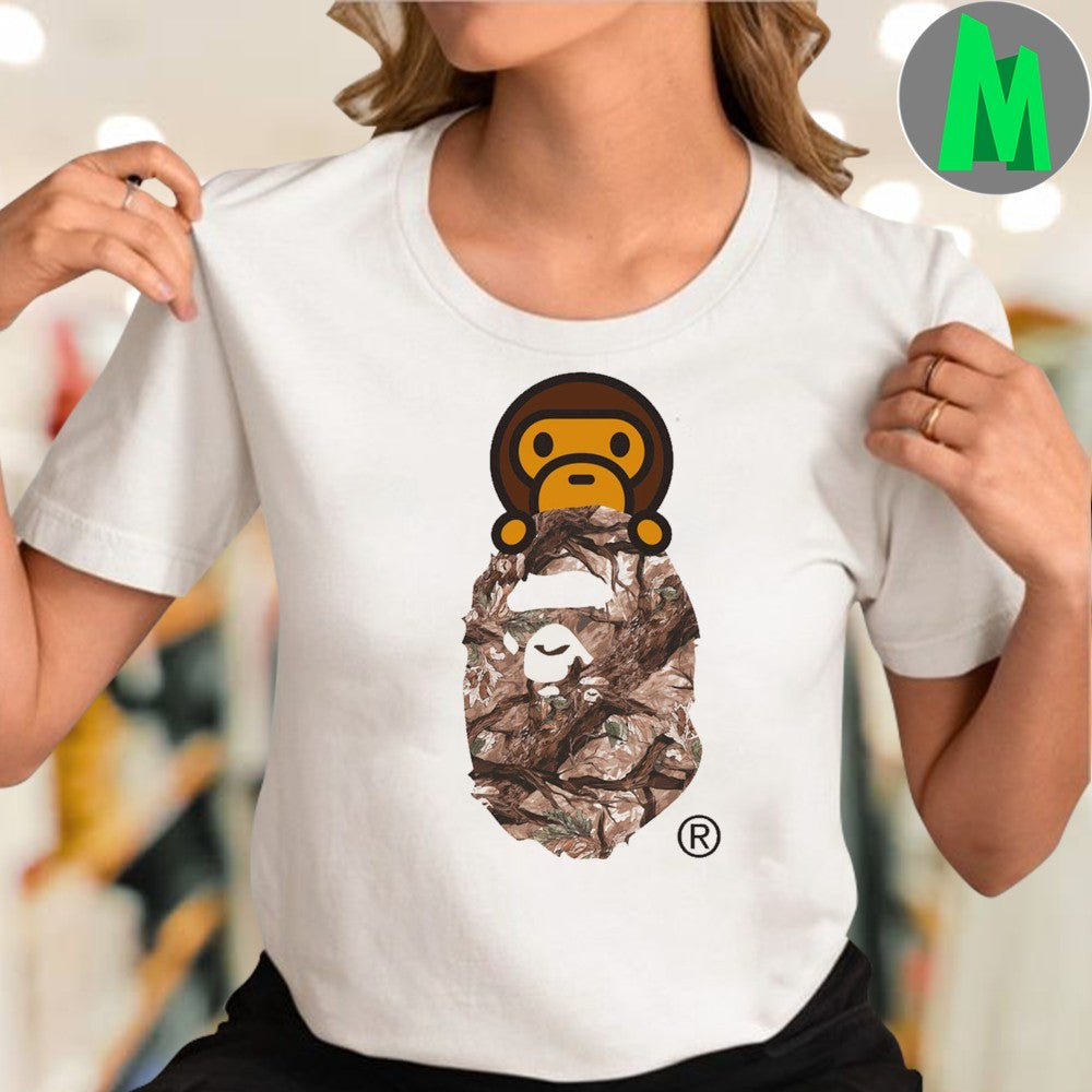 Tree Edge Camo Milo On Ape Head Shirt
