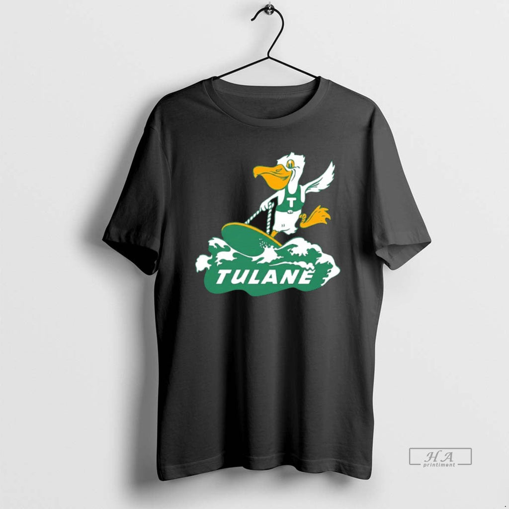 Official Tulane Green Wave Mascot Surfboard Logo T-Shirts, Hoodie, Sweatshirt