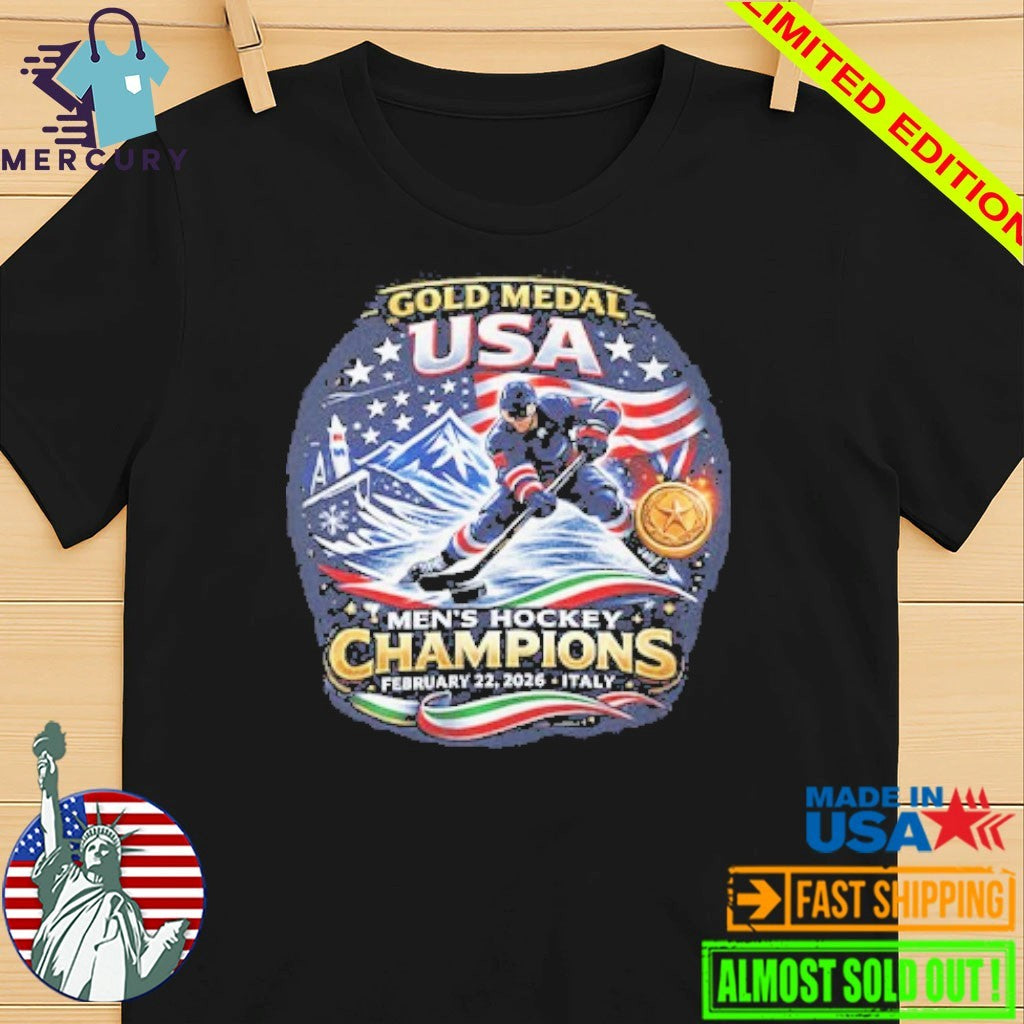 USA Men’s Hockey Gold Medal Champions 2026 Shirt