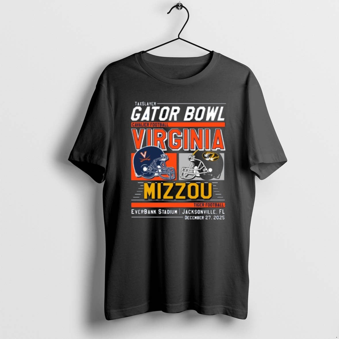 Official Virginia Cavaliers Vs Missouri Tigers 2025 Gator Bowl Helmet T-Shirts, Hoodie, Sweatshirt