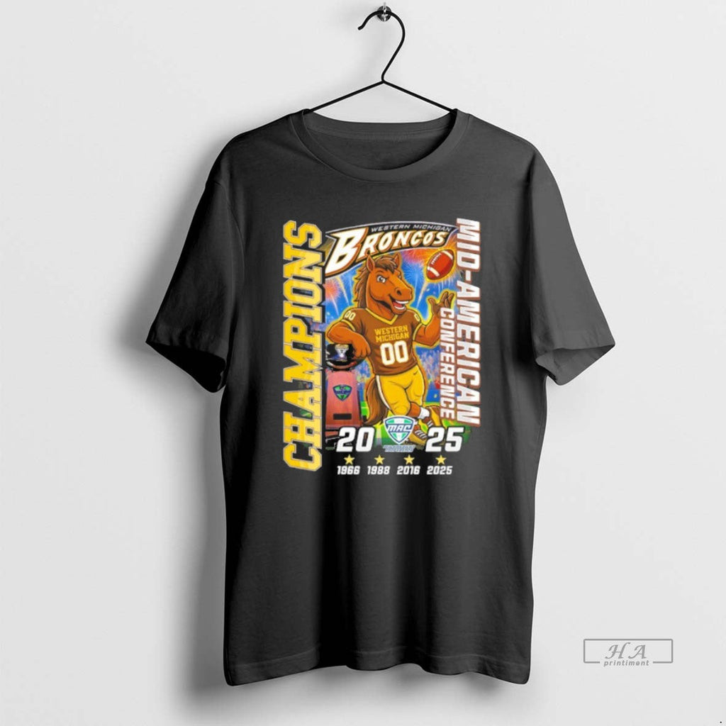 Official Western Michigan Broncos Big 12 Conference Champions 2025 T-Shirts, Hoodie, Sweatshirt