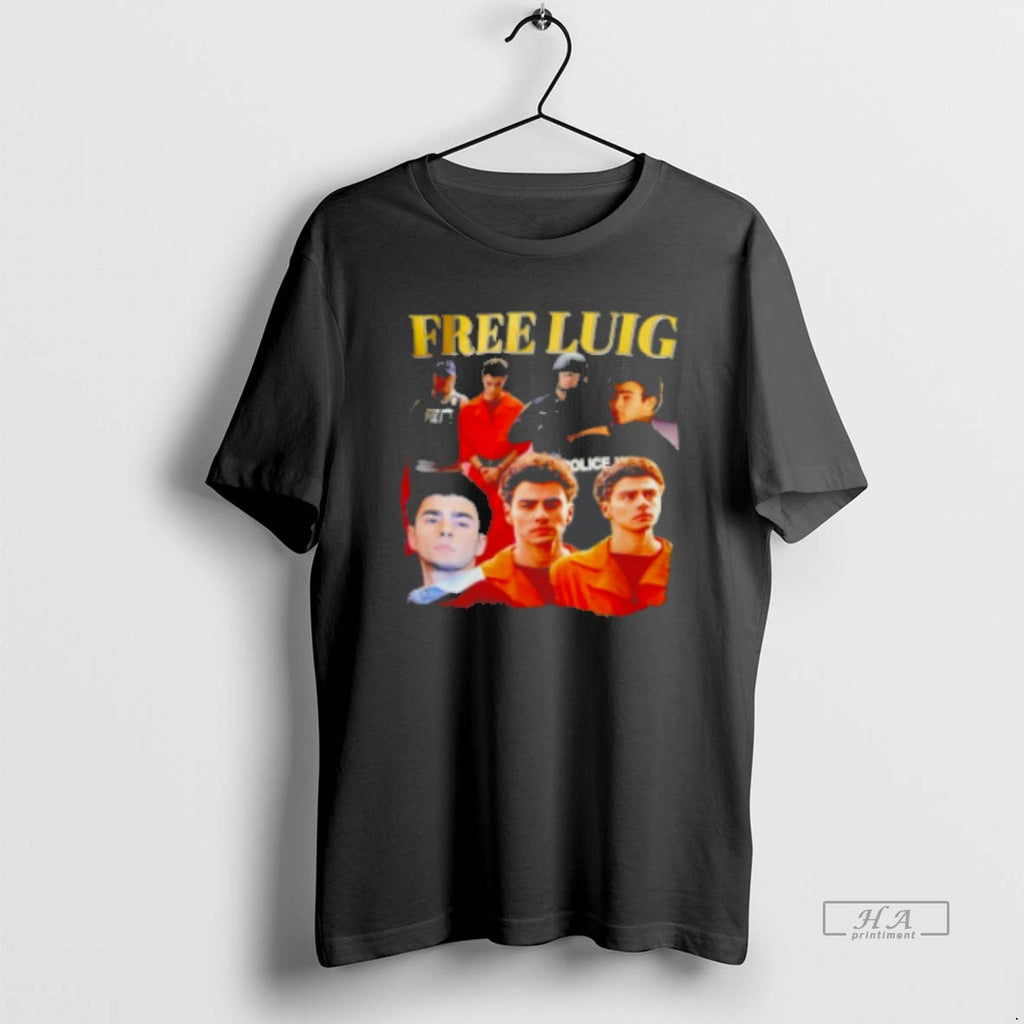 Official Free Luigi Mugshot Classic T-Shirts, Hoodie, Sweatshirt