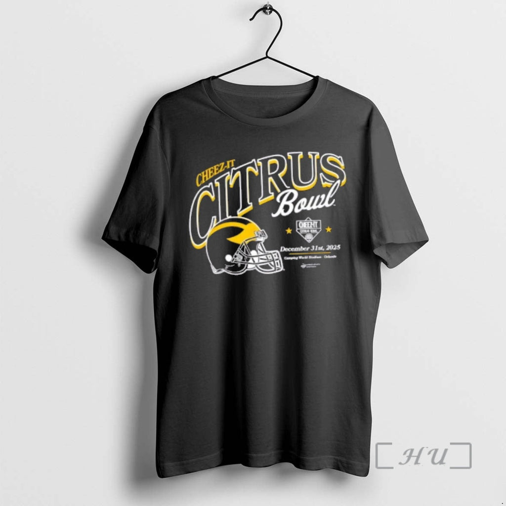Officials 2025 Cheez Citrus Bowl Michigan Football Helmet T-Shirts, Hoodie, Sweatshirt