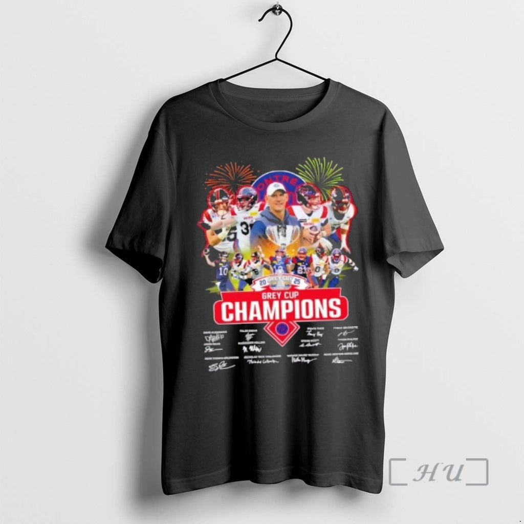 Officials 2025 Grey Cup Champions Davis Alexander Players Montreal Alouettes Signatures T-Shirts, Hoodie, Sweatshirt