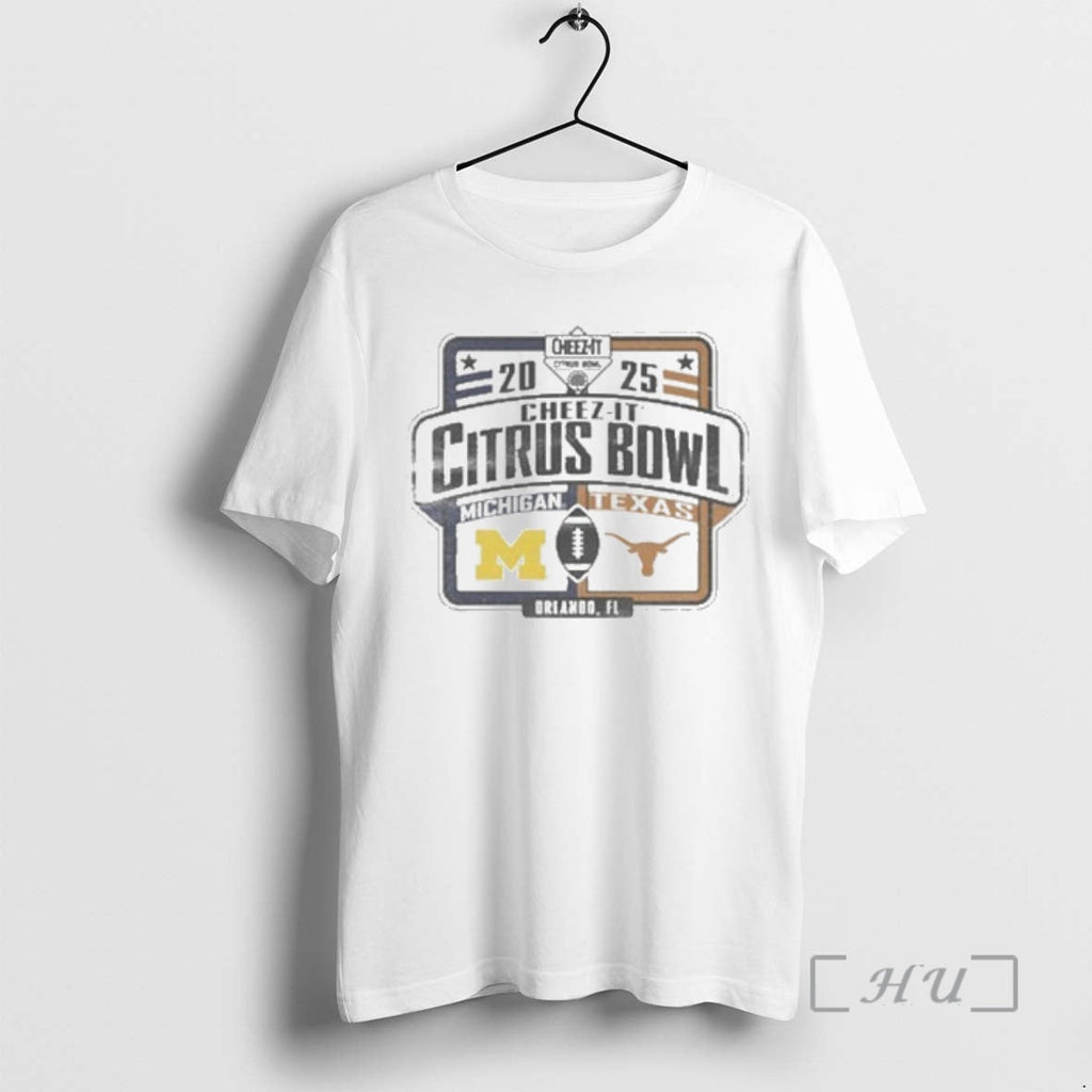 Officials 2025 Michigan Wolverines Vs Texas Longhorns 2025 Cheez Citrus Bowl Game Dueling T-Shirts, Hoodie, Sweatshirt
