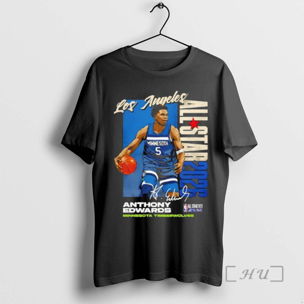 Officials Anthony Edwards Minnesota Timberwolves 2026 Nba All Star Vertical Signature T-Shirts, Hoodie, Sweatshirt