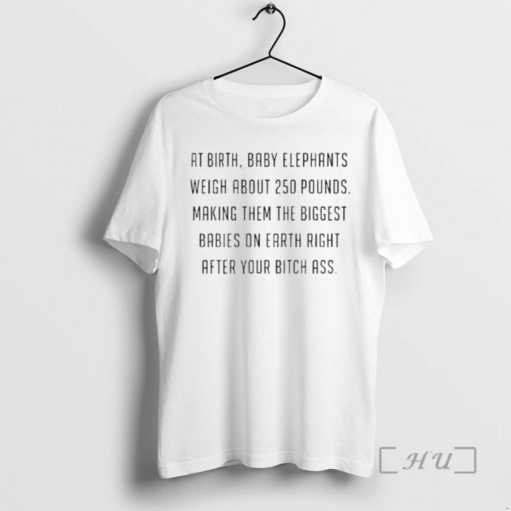 Officials Birth Baby Elephants Weigh About 250 Pounds Making Them Biggest Babies T-Shirts, Hoodie, Sweatshirt