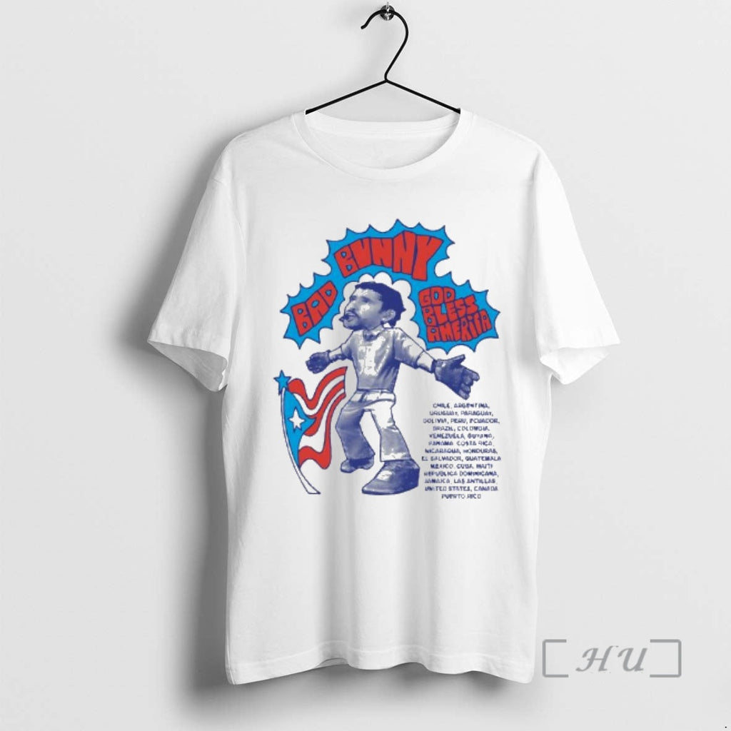 Officials Bad Bunny God Bless America Numerous Countries Americas T-Shirts, Hoodie, Sweatshirt
