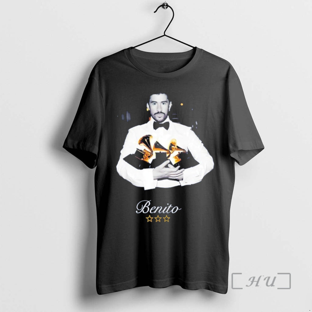 Officials Bad Bunny Grammys Benito Three Stars Vintage T-Shirts, Hoodie, Sweatshirt