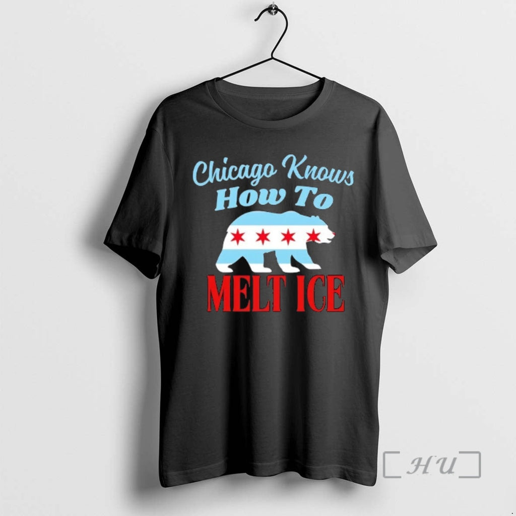 Officials Bear Chicago Knows How Melt Ice Flag T-Shirts, Hoodie, Sweatshirt