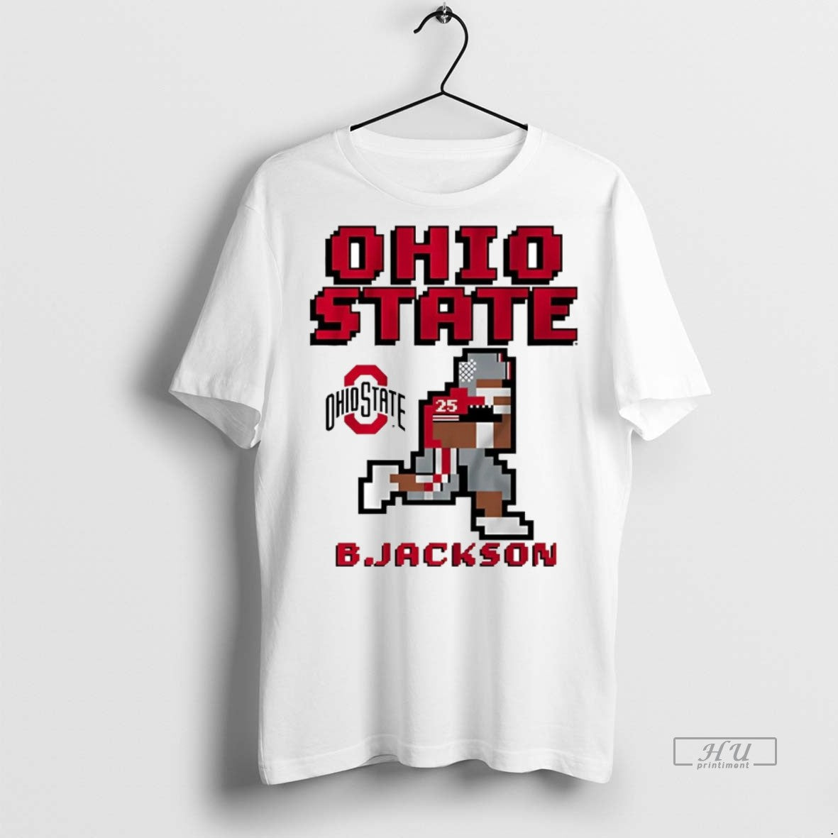 Officials Bo Jackson Pixel Running Ohio State Football Tee Shirt Sweater
