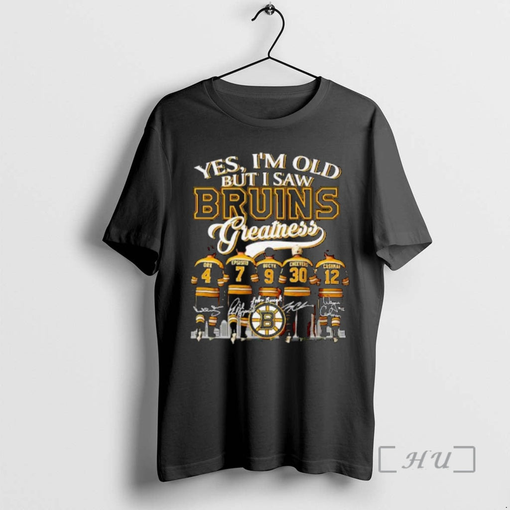 Officials Boston Bruins Yes Im Old But I Saw Bruins Greatness Nhl Squad 2025 Ornaments T-Shirts, Hoodie, Sweatshirt