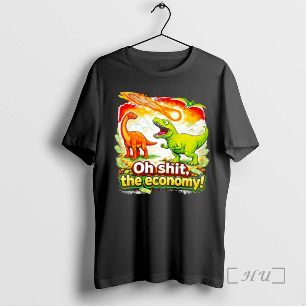 Officials Brontosaurus T Rex As Meteor Falls Oh Sht Economy T-Shirts, Hoodie, Sweatshirt