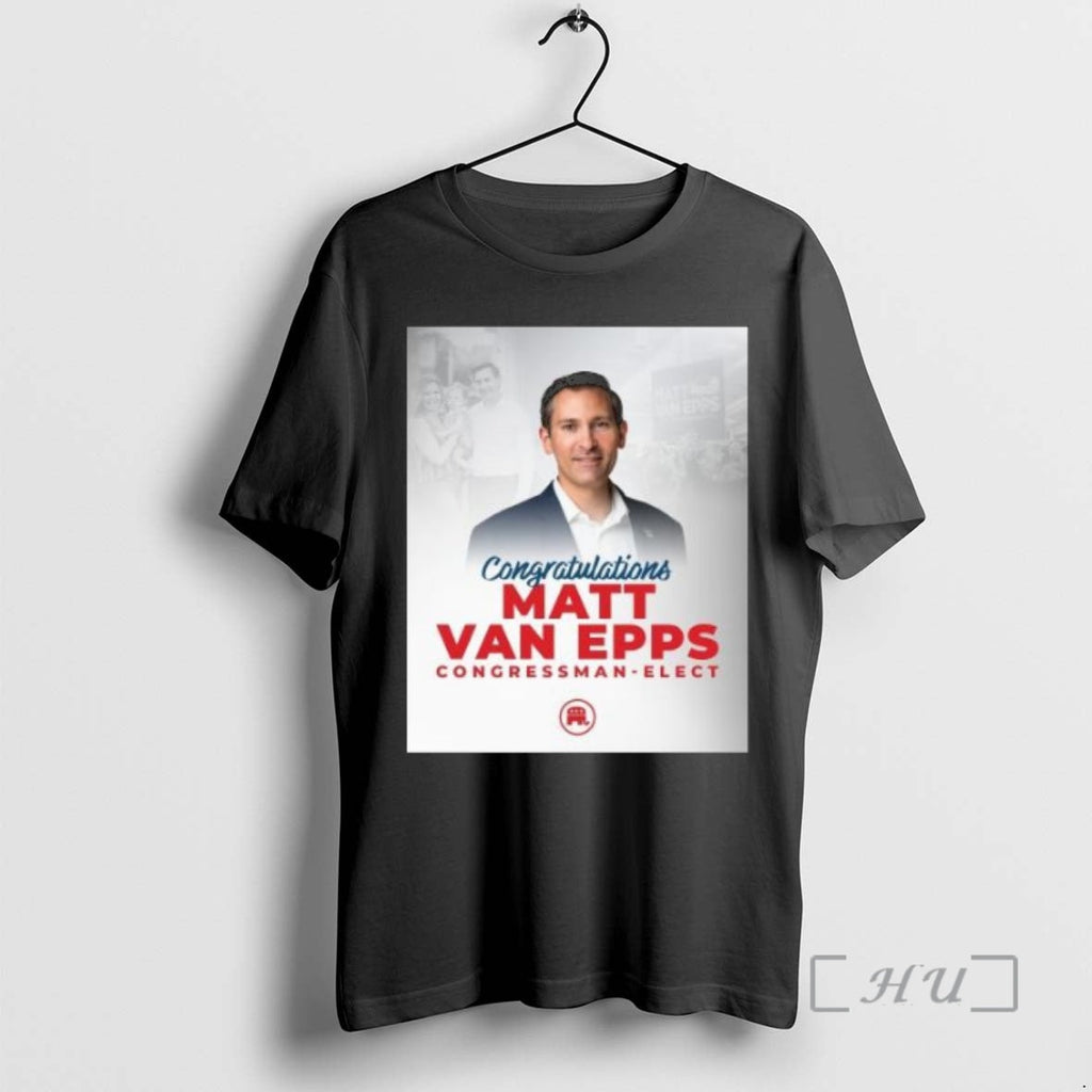 Officials Congratulations Matt Van Epps Congressman Elect 2025 Circle Black T-Shirts, Hoodie, Sweatshirt