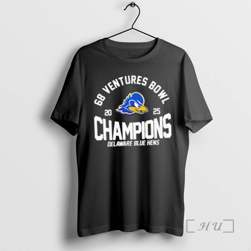 Officials Delaware Blue Hens 68 Ventures Bowl Champions 2 Sided T-Shirts, Hoodie, Sweatshirt