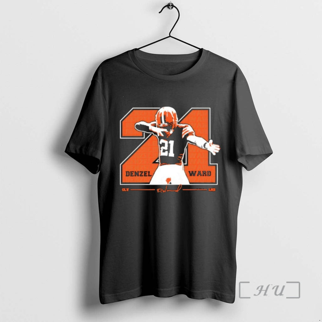 Officials Denzel Ward 21 Celebration Signature T-Shirts, Hoodie, Sweatshirt