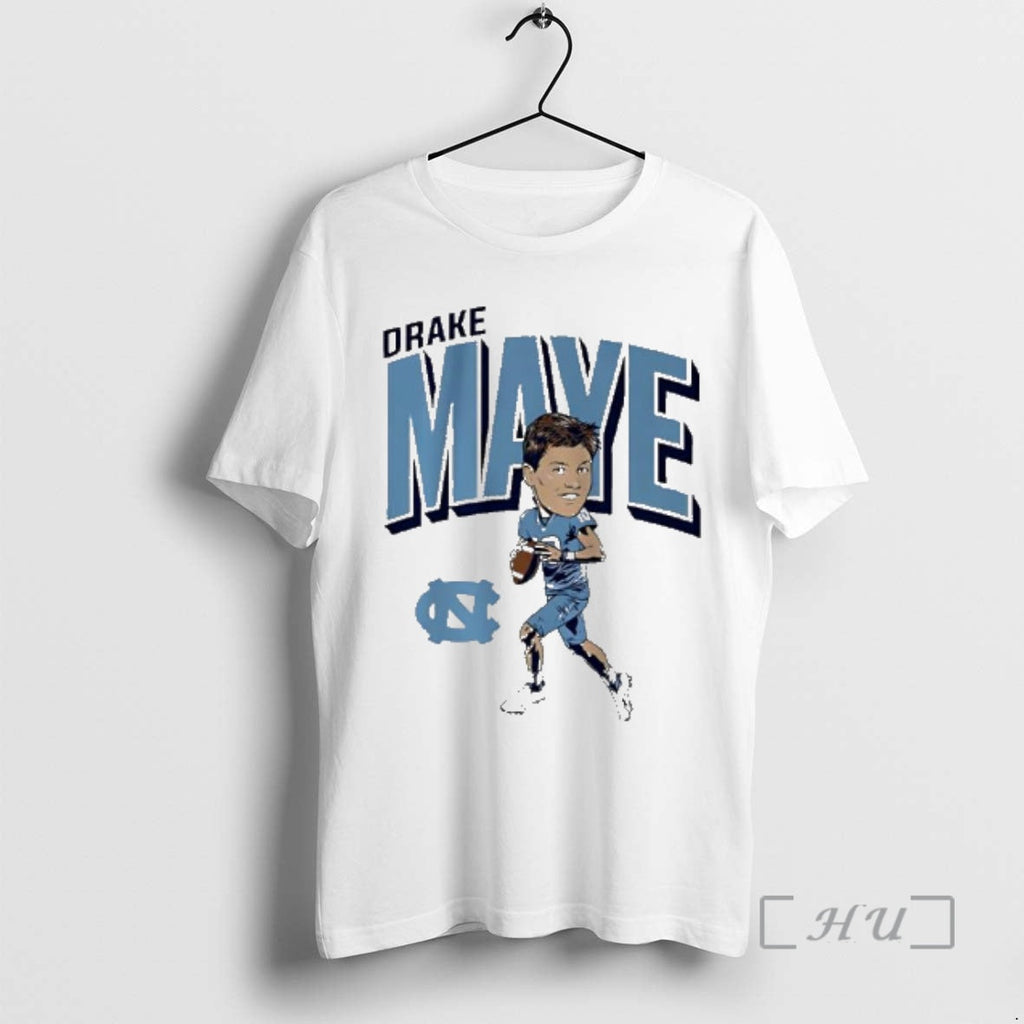 Officials Drake Maye North Carolina Tar Heels Caricature Big Head Football T-Shirts, Hoodie, Sweatshirt
