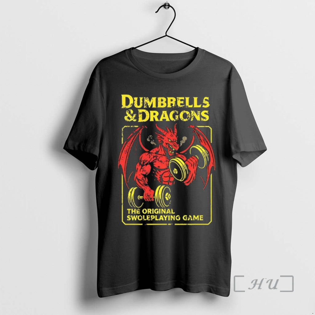 Officials Dumbbells Dragons Swoleplaying Game Gym Dungeons Dragons Woman T-Shirts, Hoodie, Sweatshirt