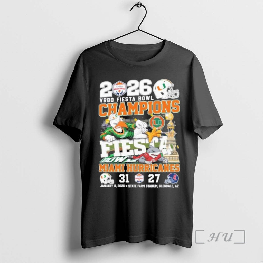 Officials Fiesta Bowl Champions Miami Football Cfp T-Shirts, Hoodie, Sweatshirt