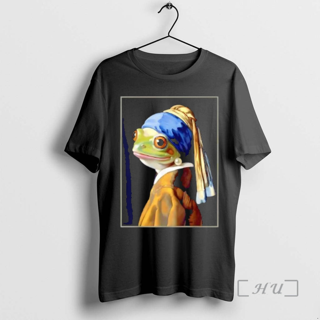 Officials Frog Vermeers Girl Pearl Earring Meme T-Shirts, Hoodie, Sweatshirt