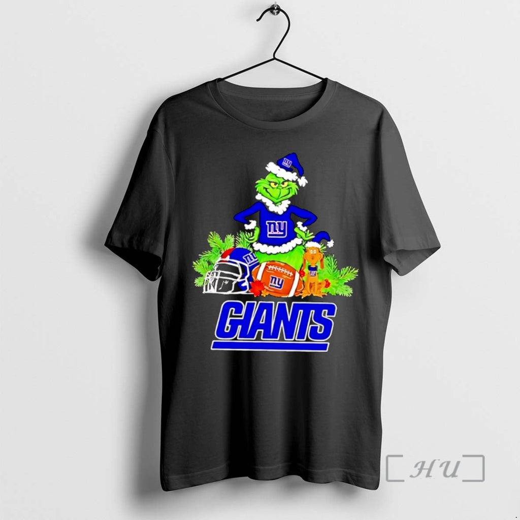 Officials Grinch Max Dog New York Giants Football Merry T-Shirts, Hoodie, Sweatshirt