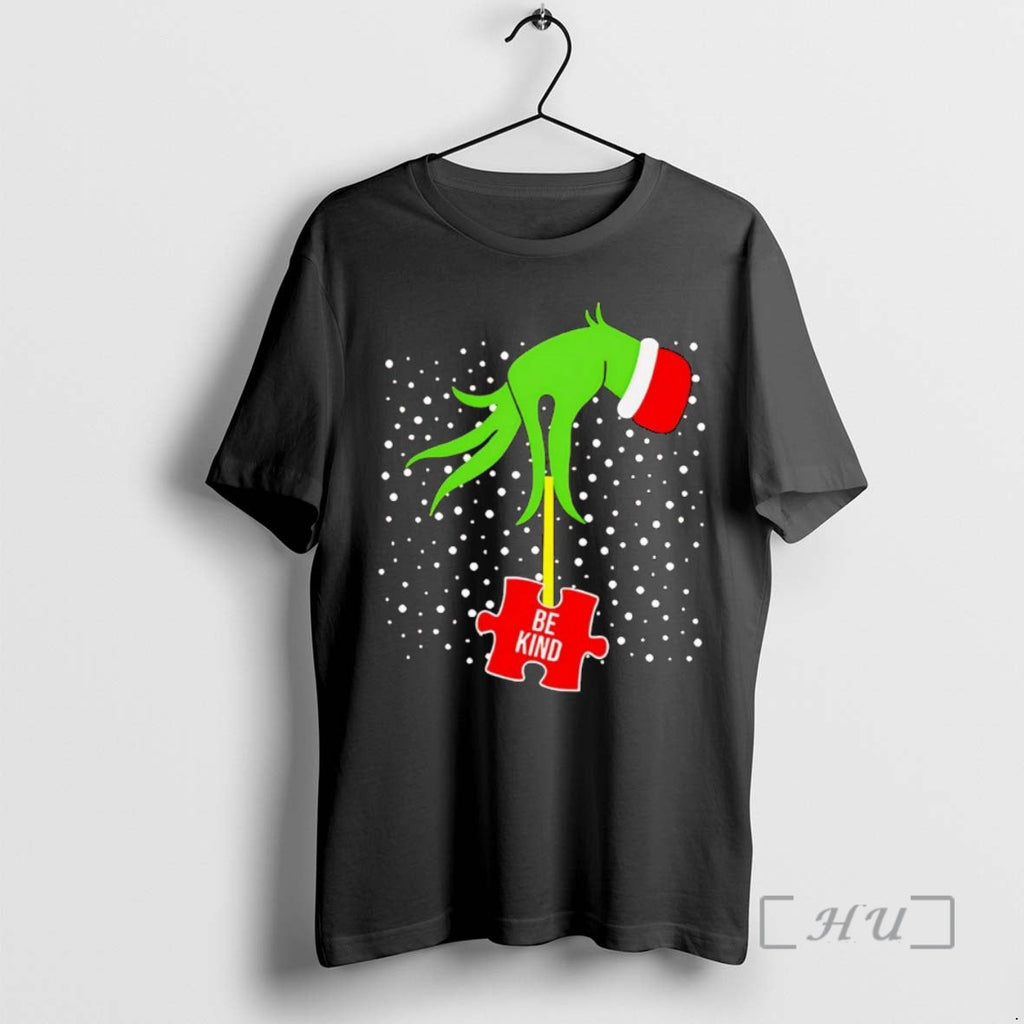 Officials Grinch Hand Be Kind Puzzle Autism Awareness T-Shirts, Hoodie, Sweatshirt