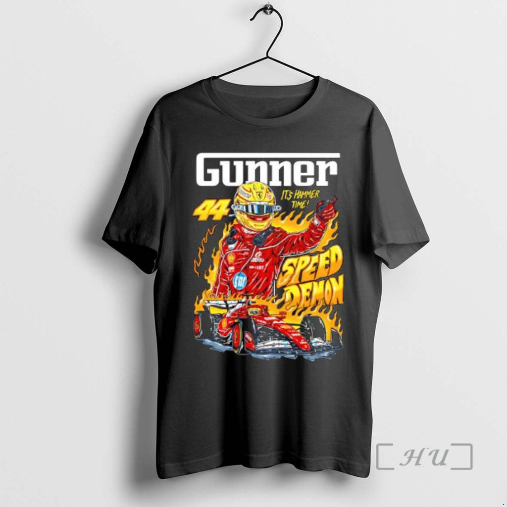 Officials Gunner Speed Demon 44 Lewis Hamilton Hammer Time T-Shirts, Hoodie, Sweatshirt