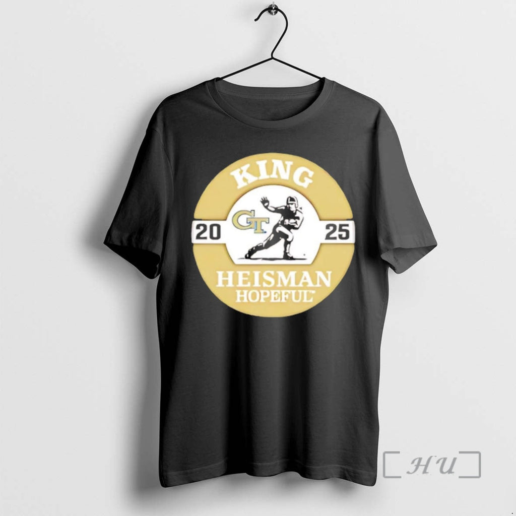 Officials Haynes King Heisman Hopeful Button 2025 Georgia Tech Yellow Jackets Chriast T-Shirts, Hoodie, Sweatshirt