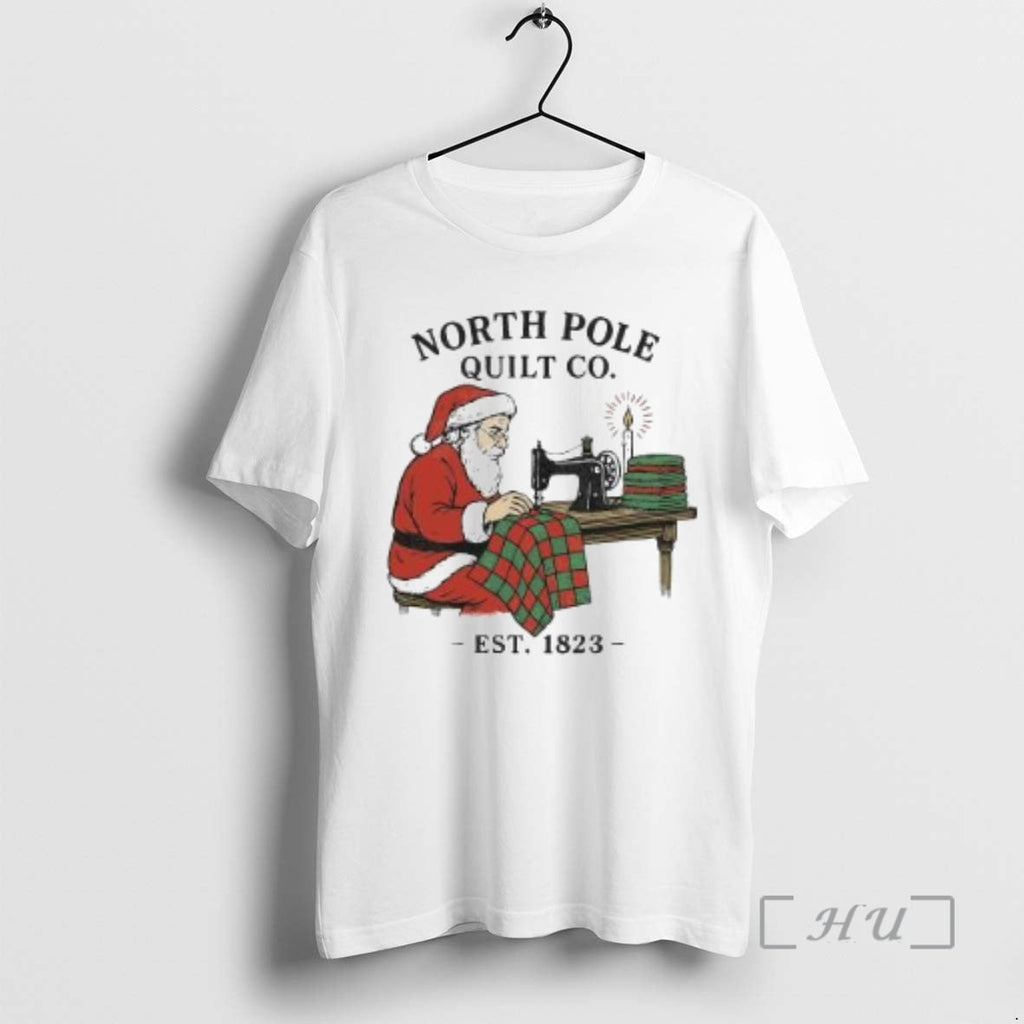 Officials Heartmade Threads North Pole Quilt Co Santa Vintage Circle White T-Shirts, Hoodie, Sweatshirt