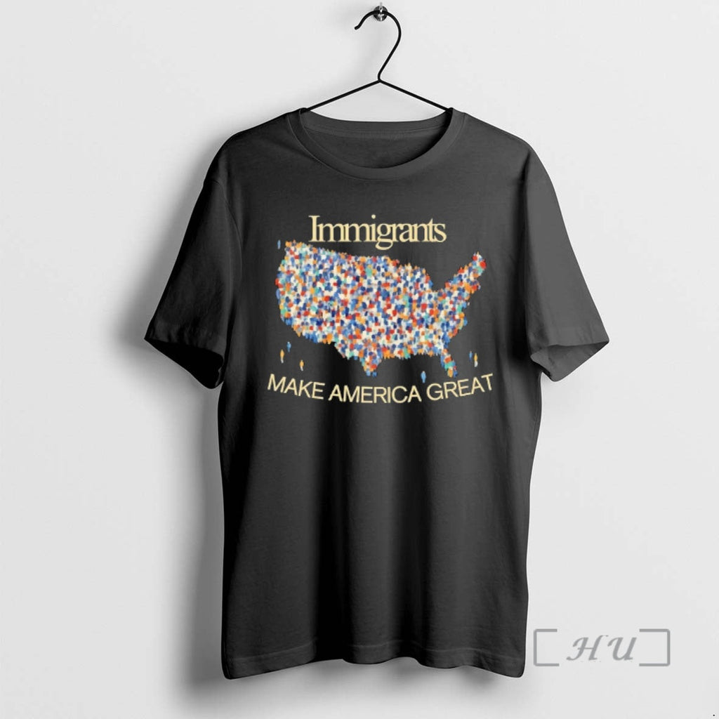 Officials Immigrants Make America Great Us Map T-Shirts, Hoodie, Sweatshirt