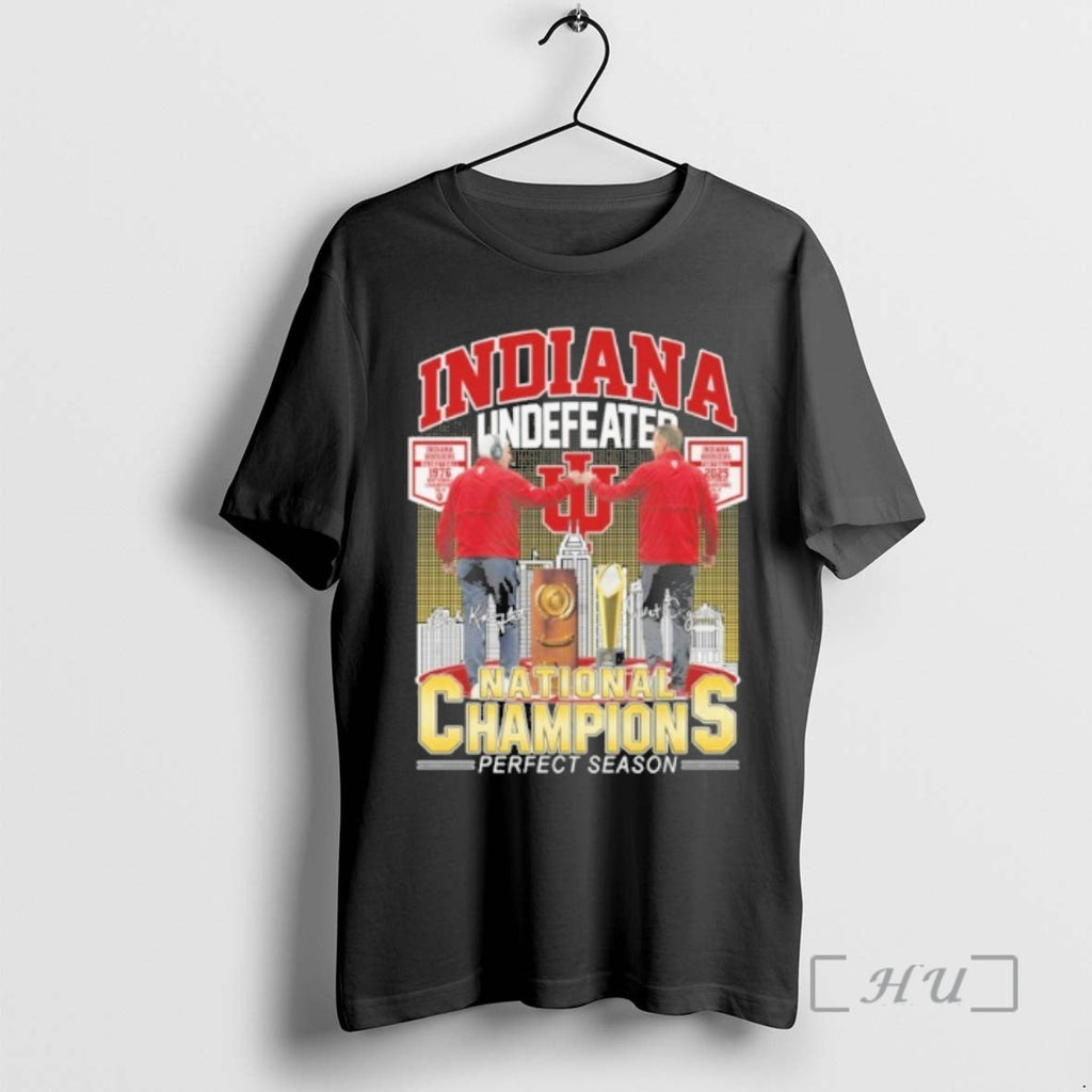 Officials Indiana Undefeated Player Signature National Champions Perfect Season T-Shirts, Hoodie, Sweatshirt