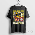 Officials Iowa Hawkeyes 2025 Back Back Heroes Game Champions Chriast T-Shirts, Hoodie, Sweatshirt