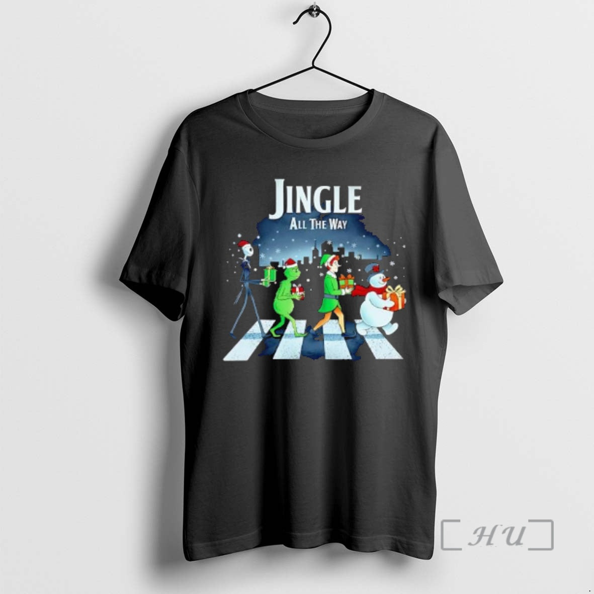 Officials Jack Skellington Grinch Buddy Elf Snowman Jingle All Way T-Shirts, Hoodie, Sweatshirt