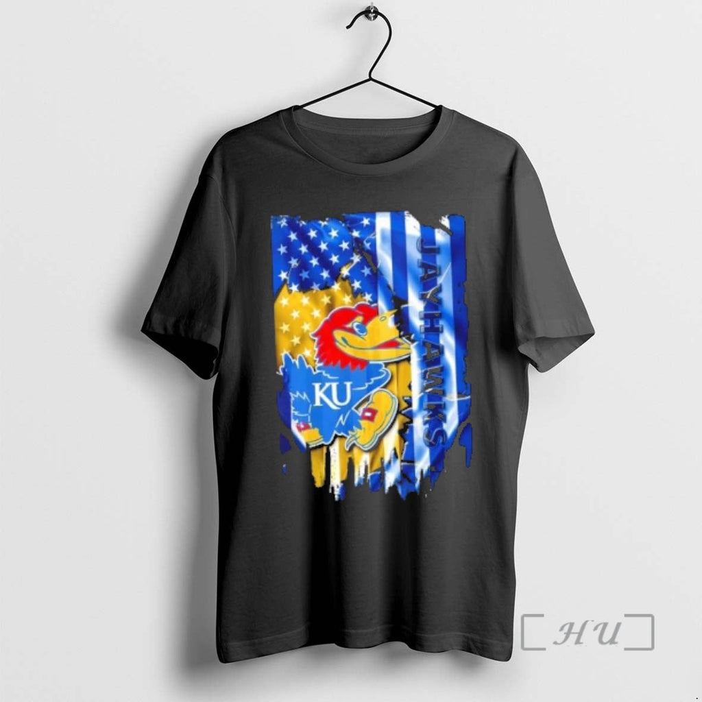 Officials Kansas Jayhawks Football X American Flag T-Shirts, Hoodie, Sweatshirt