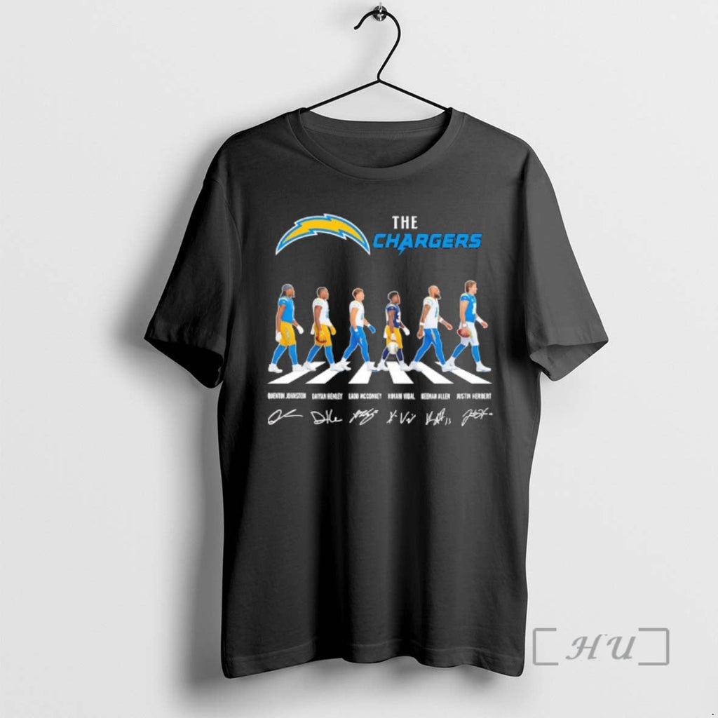 Officials Los Angeles Chargers Player Walking Abbey Road Signatures T-Shirts, Hoodie, Sweatshirt