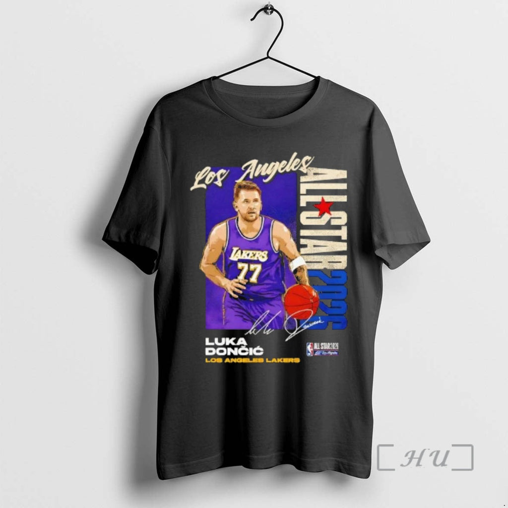 Officials Luka Doncic Los Angeles Lakers 2026 Nba All Star Vertical Signature T-Shirts, Hoodie, Sweatshirt