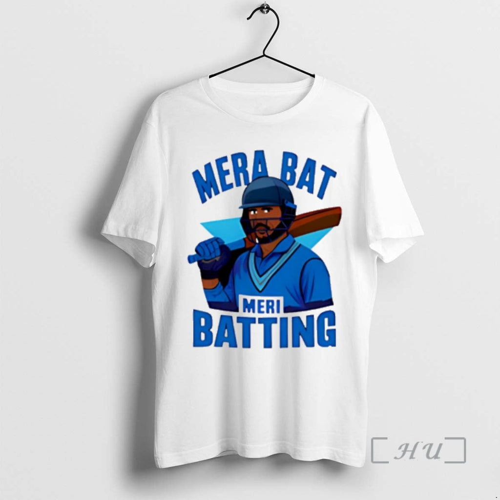 Officials Mera Bat Meri Batting Hindi Phrase India Cricket T-Shirts, Hoodie, Sweatshirt