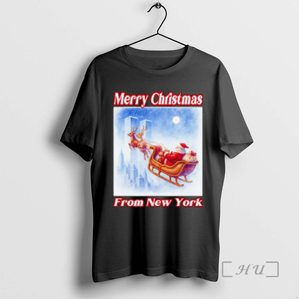 Officials Merry New York Santa Rides Reindeer T-Shirts, Hoodie, Sweatshirt