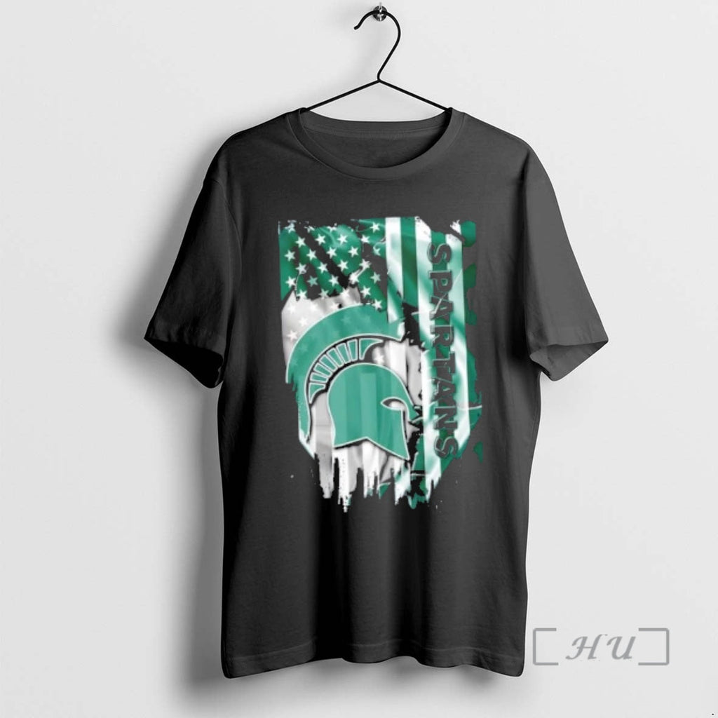 Officials Michigan State Spartans Football X American Flag T-Shirts, Hoodie, Sweatshirt